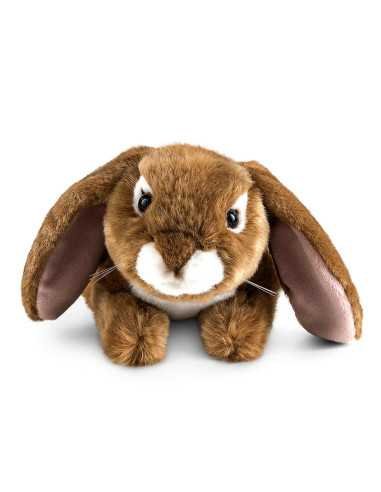 Peluche Lapin à oreilles tombantes marron foncé | Living Nature