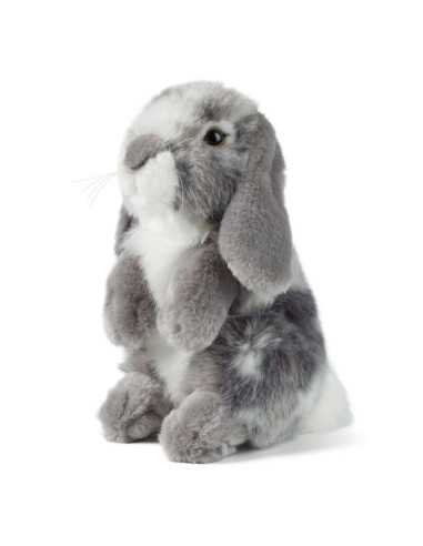 Peluche Lapin gris assis | Living Nature