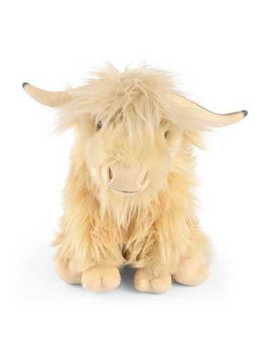 Peluche Vache Highland blanche sonore | Living Nature