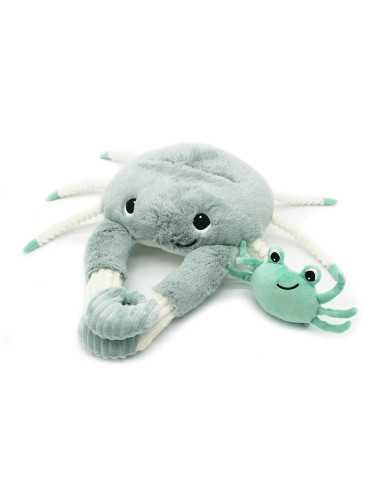 Peluche Cassecou le crabe maman et son bébé Menthe |Les déglingos