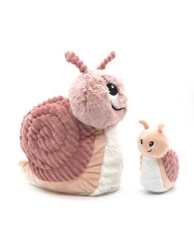 Peluche Speedou L'escargot Maman/Bébé Rose |Les déglingos